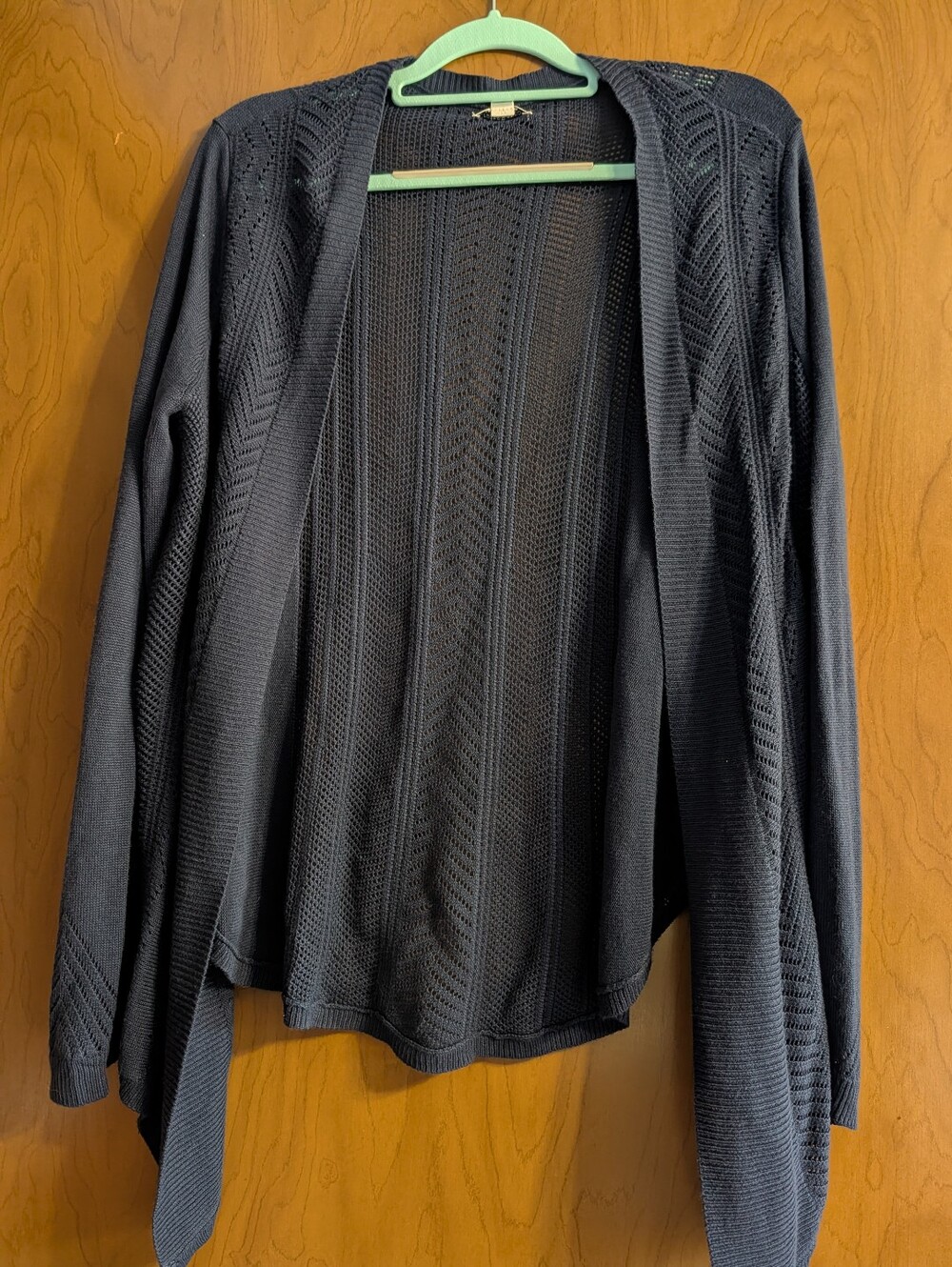 Croft & Barrow Ladies Open Front Navy Blue Cardigan Sweater. Size Large.